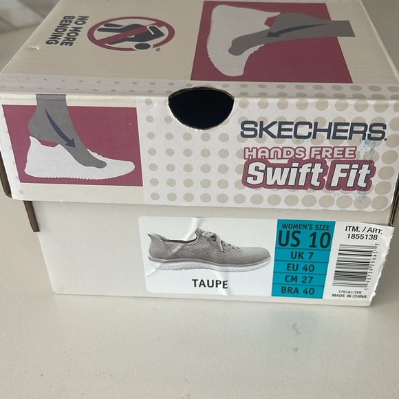 Skechers | flex memory foam Swift Fit taupe sneakers Sz 10 - Picture 11 of 11